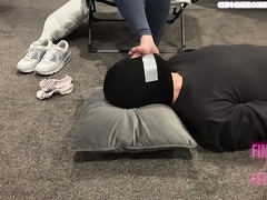 素人, 茶髪の, フェムドム, フェティッシュ, 足フェチ, 靴下