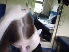 Excited Student Vacation on the Train. Passionately Pounced on my Dick and Got Facial Cum