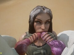 3d, Большой член, Двойное проникновение, Волосатые, Втроем