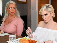 69, Gros seins, Embrassement, Léchez, Masturbation, Chatte, Rasée, Dénudage