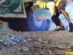 Slutty Brit Gets A Facial From A Cop 1 - Fake Cop