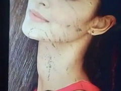 Tribute to cute slut Ananya Pandey cum and spit
