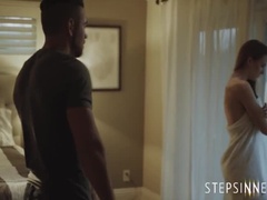 Skinny Step Sis Ashley Lane Pays Debt With Pussy To Step Bro
