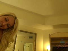 素人, ブロンド, 彼女, オーガズム, オマンコ, 剃毛, オッパイの, スカートのぞき