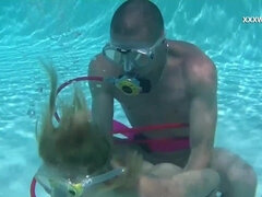 Playa, Tetona, Hembra, Pajear, Orgasmo, Piscina, Público, Chupando