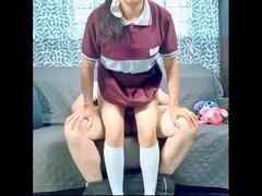 Universidad, Casero, Inocente, Latina, Mexicano, Maestra, Adolescente, Uniforme