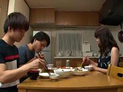 アジア人, 中出し, 日本人, 淫乱熟女, 母, 赤毛, 義母, オッパイの