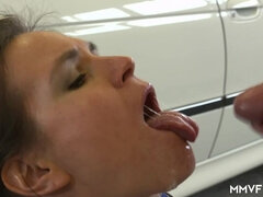 茶髪の, イマラチオ, ハードコア, 下着, 生徒