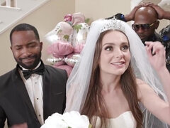 美女, デカチン, フェラチオ, 結婚, 黒人, 乱交, 異人種間, トレイン