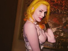 お尻, 指いじり, 目瞪口呆, 下着, オナニー, 赤毛, 一人, ティーン