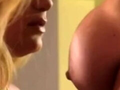 デカパイ, ブロンド, 茶髪の, ディルド, Hd, レズビアン, オッパイの, おもちゃ