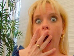 Blondine, Blasen, Spermaladung, Schwanz, Fetisch, Lecken, Milf, Ablutschen