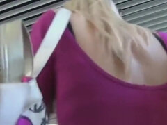 Enthousiasteling, Blond, Schattig, Diep in de keel, Lul, Tepels, Gezichtspunt, Kut duiken