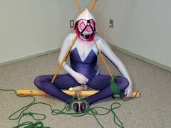 Sadomasochismus, Fesselspiele, Elektrisch, Maske, Masturbation, Mutti, Elasthan, Spielzeuge