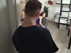 フェラチオ, 大学生, イく瞬間, 顔射, ハードコア, 生徒, ティーン, 三人