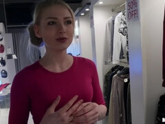 Enthousiasteling, Amerikaans, Blond, Lul, Natuurlijke tieten, Gezichtspunt, Openbaar, Russisch