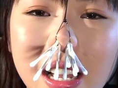 アジア人, 美女, 緊縛, フェラチオ, ボンデージ, グループ, 日本人, ティーン