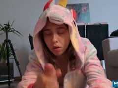 Horny Scarlett Taylor rides Stephan Rogers' massive cock and then gives it a good suck
