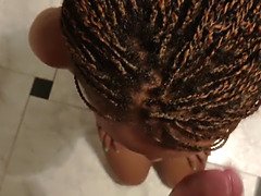 Sperm cake. grubby ebony baking, hardcore and eating cum