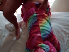 Screwed unicorn in the ass and jizz shot on hooters