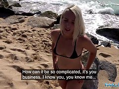 Playa, Belleza, Bikini, Rubia, Hd, Al aire libre, Público, Español