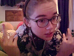 Nerdy girl glasses, high weed, nerdy teen