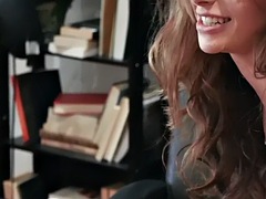Office slut fucked by dirty colleague in bosss office