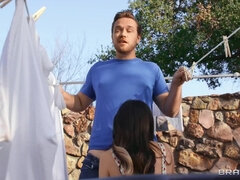 Naughty asian bimbo Lulu Chu in sneaky sex scene