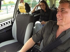 お尻, 茶髪の, 車, チン, バック, 手コキする, アウトドア, ティーン