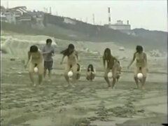 Playa, Tetas grandes, Universidad, Grupo, Japonés, Desnudo, Fiesta, Solo