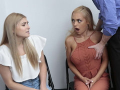 Rubia, Mamada, Polla, Sexo duro, Oficina, Espía, Adolescente, Trio