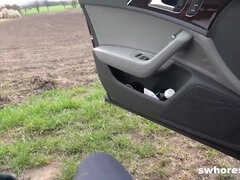 Grosser schwanz, Blasen, Auto, Fetisch, Hd, Zierlich, Rotschopf, Hure