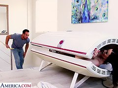 デカパイ, エロ熟女, バック, ハードコア, Hd, なめる, 淫乱熟女, 日光浴室