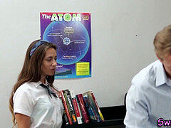 Zwart, Sperma shot, Vies, Sperma in gezicht, Tiener, Uniformpje