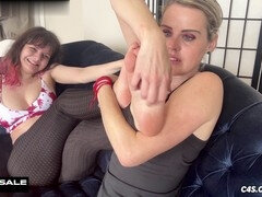 Sniffing and tickling sweaty feet post-jog: foot worship session with laughter and toe-curling fun