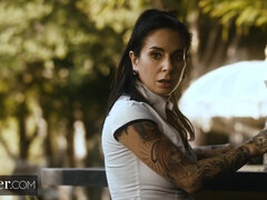 緊縛, ボンデージ, バック, 服従, 女 人男 人, 現実, 馬乗り, 三人