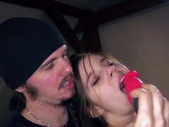 BDSM rough fuck for petite brunette Vanda Angel