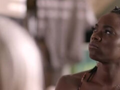 Cul, Gros seins, Noire, Interracial, Lesbienne, Léchez, Réalité, Lécher le sphincter