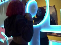 Big tits, Ebony, Huge, Public, Tits, Voyeur