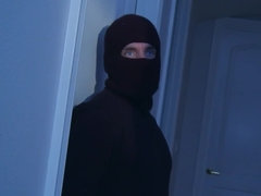A brunette that has a sexy ass is getting fucked by a burglar