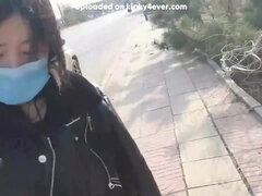 アジア人, 美女, 緊縛, ボンデージ, 中国人, フェティッシュ, 自然山雀, アウトドア