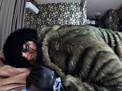 Enthousiasteling, Pijpbeurt, Laarzen, Handschoenen, Latijnse vrouw, Leer, Moeder die ik wil neuken