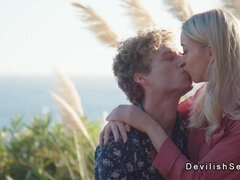 Plage, Blonde, Érotique, Hard, Hd, De plein air, Suçant, Épouse