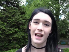 Noire, Bottes, Robe, Petite amie, Pov, Public, Chatte, Nénés