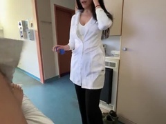医者, グローブ, 手コキする, 自家製, 看護婦, ロシア人, シャワー, フェラする
