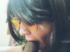 デカチン, 黒人, フェラチオ, 手コキする, 自家製, インド人