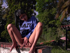 素人, 眼鏡, オナニー, 裸, オマンコ, 一人, いじめ, オッパイの