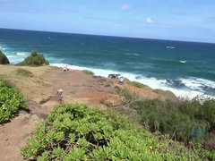 Leie, Strand, Bikini, Blasen, Besamung, Höschen, Dürr, Titten