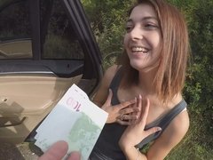 Mamada, Coche, Dinero, Público, Estudiante, Chupando, Adolescente, Tetas
