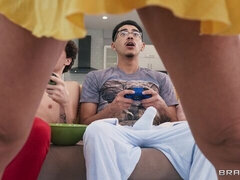 デカ尻, デカチン, デカパイ, ブロンド, 巨乳な, 彼女, キッチン, 淫乱熟女